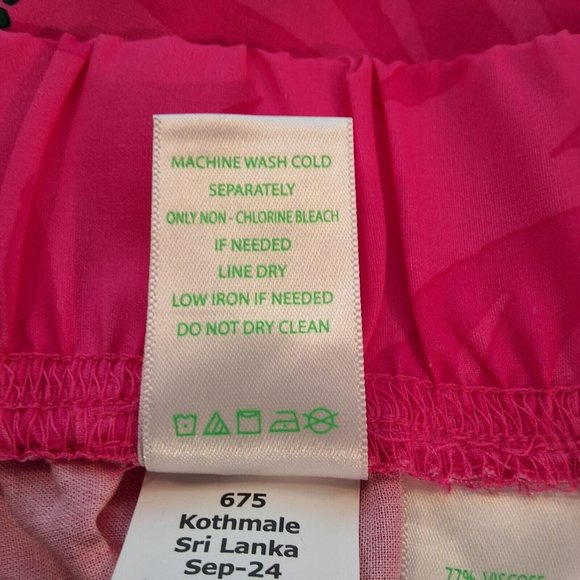 Lily Pulitzer Bal Harbour Palazzo Pant Pink Multicolor Wild Side Engineered Sz S - Picture 8 of 9